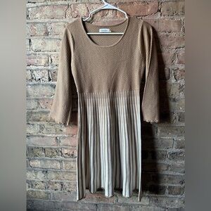 Calvin Klein Gray A-Line Sweater Dress